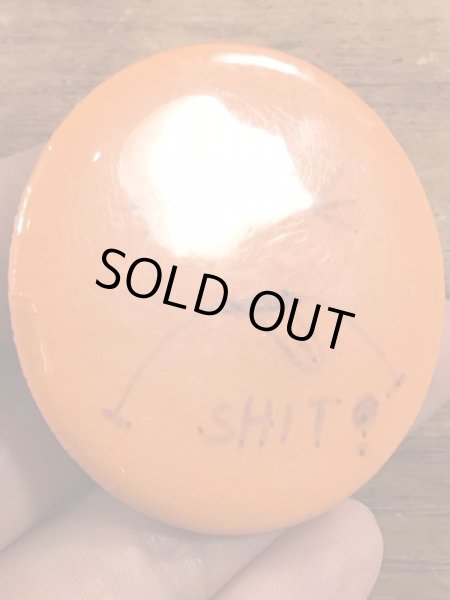 70年代〜頃のShitが描かれたビンテージ缶バッジ