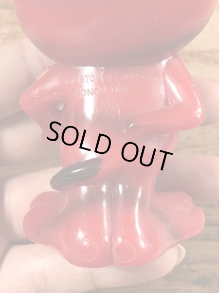 70年代頃のレッドデビルの猫のヴィンテージメッセージドール