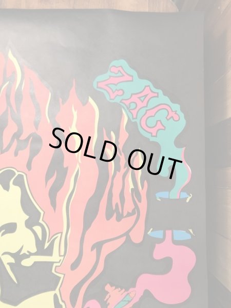 70年代頃のZig Zag Manのビンテージブラックライトポスター