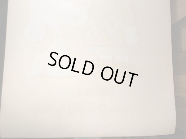 70年代頃のスヌーピーとチャーリーブラウンモチーフのヴィンテージブラックライトポスター