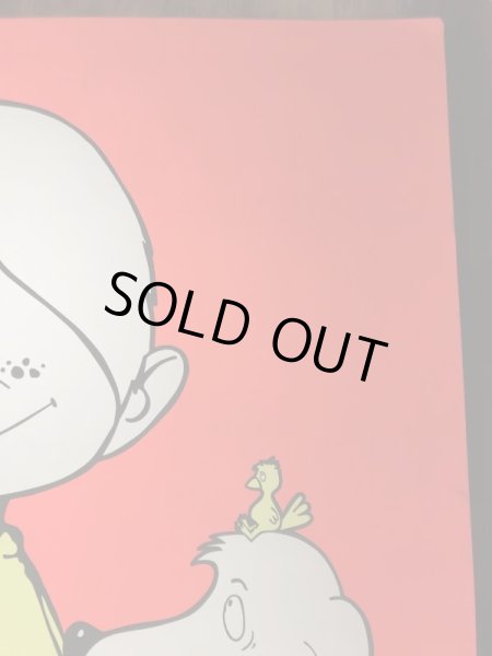 70年代頃のスヌーピーとチャーリーブラウンモチーフのヴィンテージブラックライトポスター