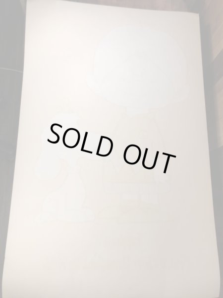 70年代頃のスヌーピーとチャーリーブラウンモチーフのヴィンテージブラックライトポスター