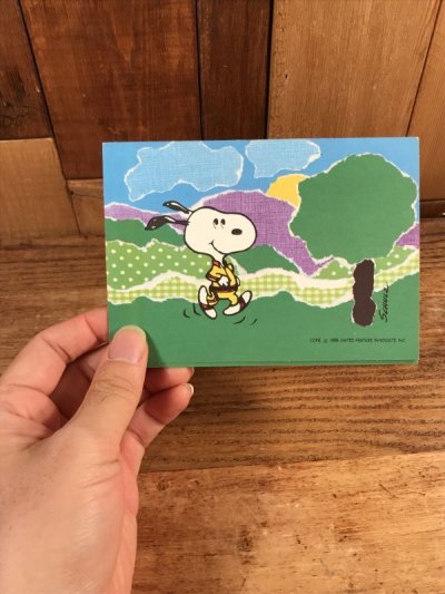 画像1: Hallmark Peanuts Snoopy “Running” Greeting Card　スヌーピー　ビンテージ　グリーティングカード　70〜80年代