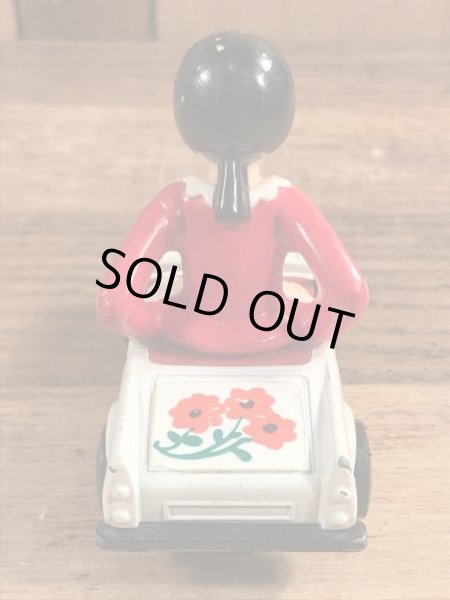 マッチボックス社製のポパイのオリーブのヴィンテージのダイキャストミニカー