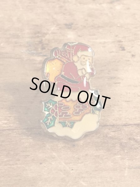 80年代頃のサンタクロースのビンテージピンバッジ