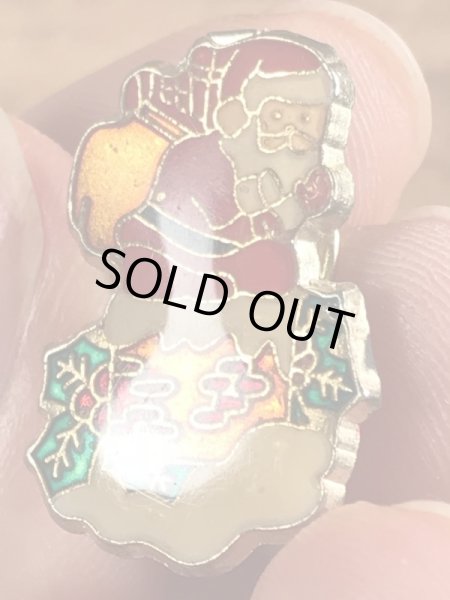 80年代頃のサンタクロースのビンテージピンバッジ