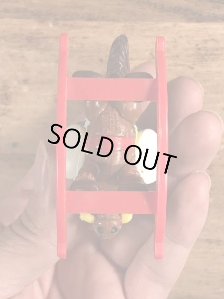 ロッキングホースに乗ったスーパースマーフのヴィンテージPVCフィギュア