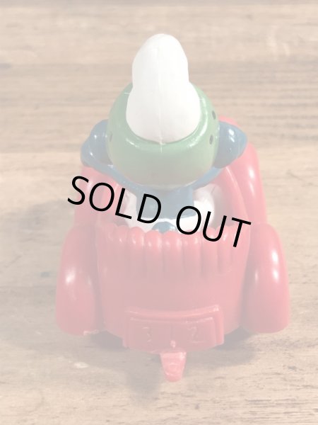 オープンカーに乗ったスーパースマーフのヴィンテージPVCフィギュア