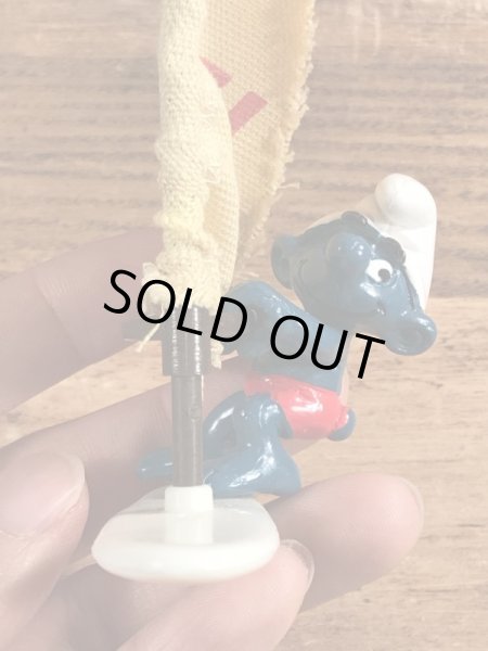 ヨットに乗ったスーパースマーフのヴィンテージPVCフィギュア