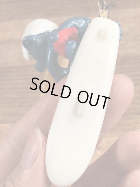 ヨットに乗ったスーパースマーフのヴィンテージPVCフィギュア