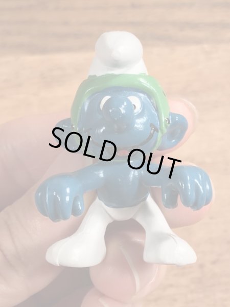 オープンカーに乗ったスーパースマーフのヴィンテージPVCフィギュア