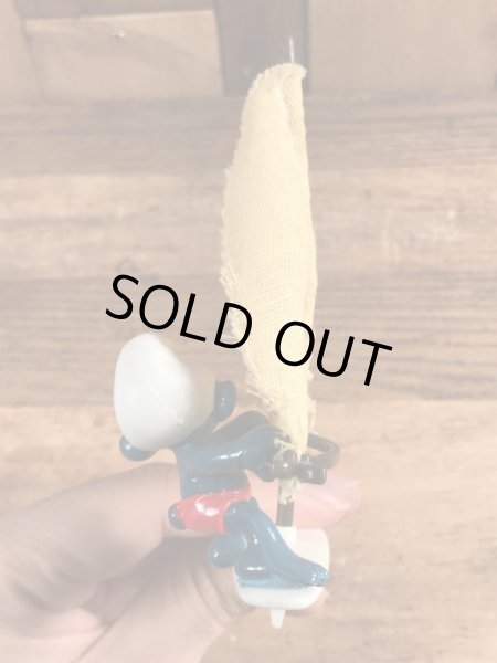 ヨットに乗ったスーパースマーフのヴィンテージPVCフィギュア