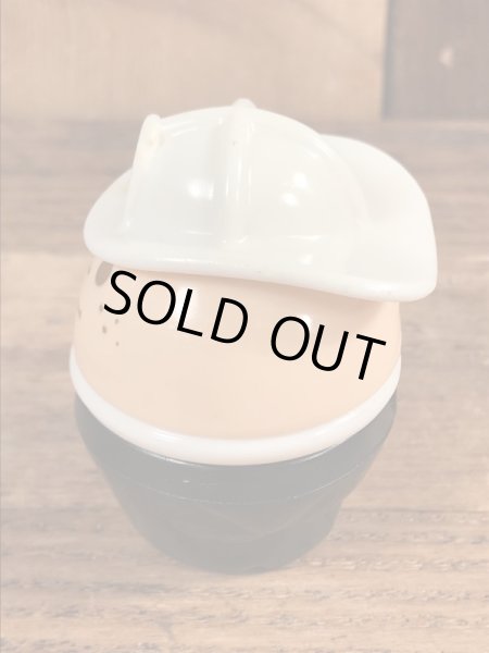 80年代頃のリトルタイクスの白のヘルメットの消防士のヴィンテージトドルトッツ