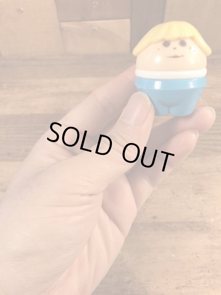 80年代頃のリトルタイクスのおかっぱの水色ボトムの女の子のヴィンテージトドルトッツ