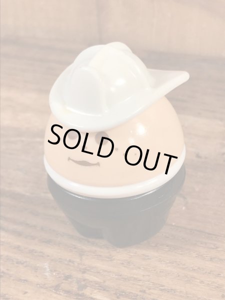 80年代頃のリトルタイクスの白のヘルメットの消防士のヴィンテージトドルトッツ