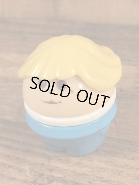 80年代頃のリトルタイクスのおかっぱの水色ボトムの女の子のヴィンテージトドルトッツ