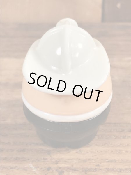 80年代頃のリトルタイクスの白のヘルメットの消防士のヴィンテージトドルトッツ