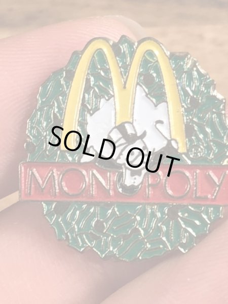 90年代頃のマクドナルドのモノポリーのヴィンテージピンズ