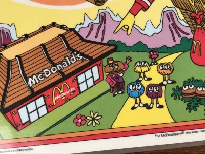 画像2: McDonald's “Balloon” Vinyl Placemat　マクドナルド　ビンテージ　ランチョンマット　プレースマット　80年代