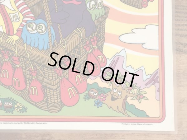 80年代頃のマクドナルドのビニール製のヴィンテージプレースマット