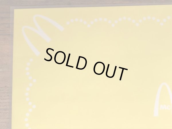 80年代頃のマクドナルドのビニール製のヴィンテージプレースマット