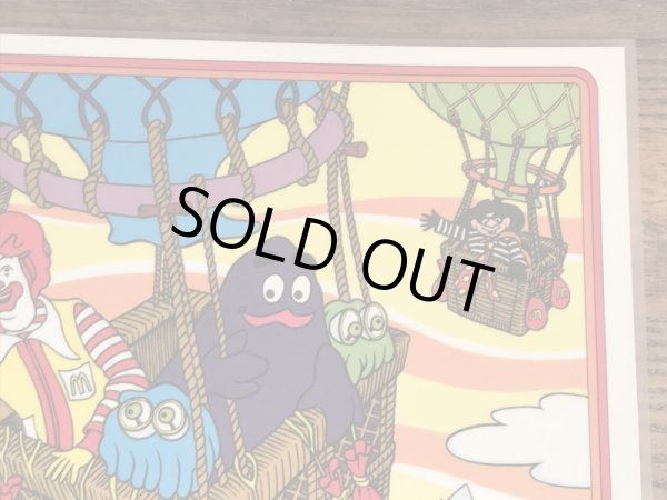 80年代頃のマクドナルドのビニール製のヴィンテージプレースマット