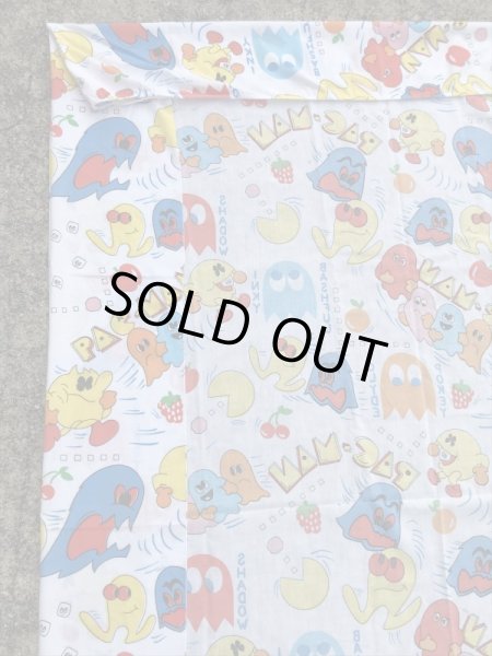 80年代頃のパックマンのヴィンテージベッドシーツ