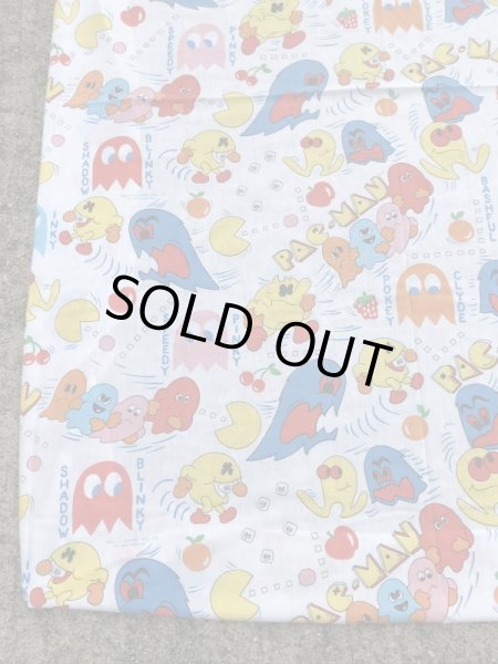 80年代頃のパックマンのビンテージボックスシーツ