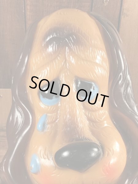 70年代頃のサッドアイの犬のビンテージコインバンク