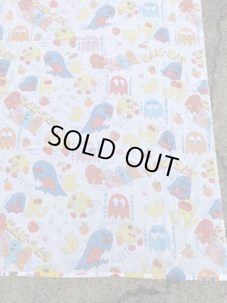 80年代頃のパックマンのヴィンテージベッドシーツ