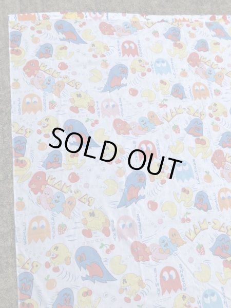 80年代頃のパックマンのビンテージフラットシーツ