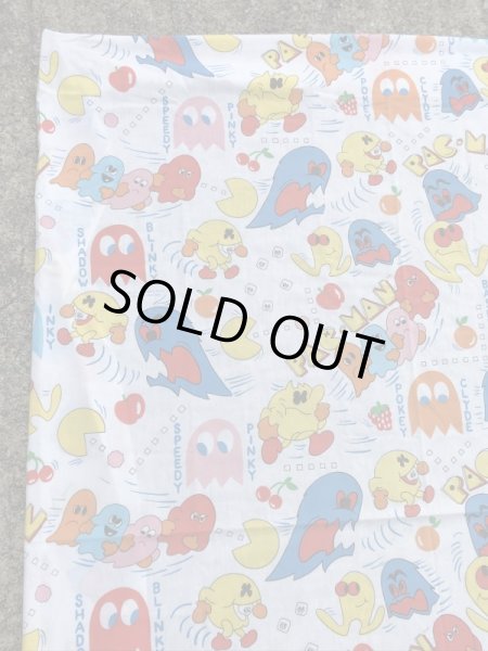 80年代頃のパックマンのビンテージボックスシーツ