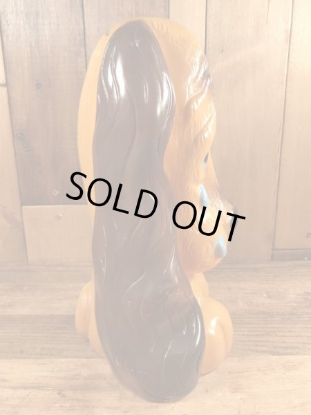 70年代頃のサッドアイの犬のビンテージコインバンク