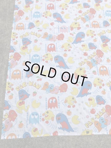 80年代頃のパックマンのビンテージフラットシーツ