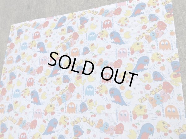 80年代頃のパックマンのビンテージフラットシーツ