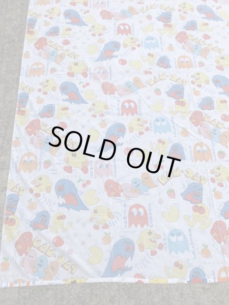 80年代頃のパックマンのビンテージフラットシーツ