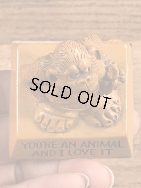 70年代頃の動物のビンテージメッセージドール