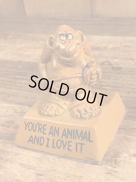 70年代頃のWallace Berrie社製の動物のヴィンテージメッセージドール