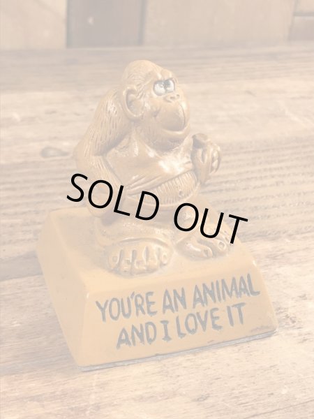 70年代頃の動物のビンテージメッセージドール