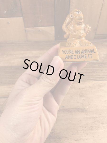 70年代頃のWallace Berrie社製の動物のヴィンテージメッセージドール