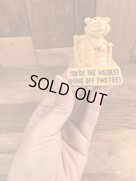 70年代頃のWallace Berrie社製の動物のヴィンテージメッセージドール