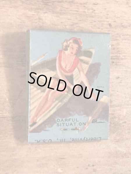 40〜50年代頃のピンナップガールのビンテージマッチブック