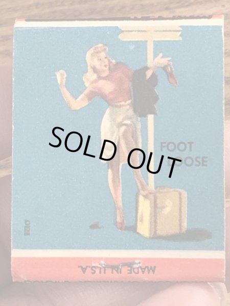 40〜50年代頃のピンナップガールのビンテージマッチブック