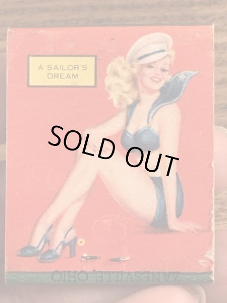 40〜50年代頃のピンナップガールのビンテージマッチブック