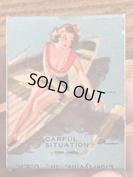 40〜50年代頃のピンナップガールのビンテージマッチブック
