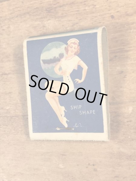 50s デッドストック ウェイトレス スタチュー NIGO ピンナップガール Advertising Pin Up Girl “Ship Shape” Matchbook ピンナップ