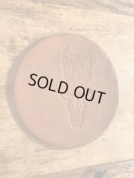 70年代〜頃のバッファロースカルが描かれたビンテージコースター