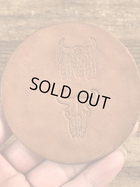 70年代〜頃のバッファロースカルが描かれたビンテージコースター