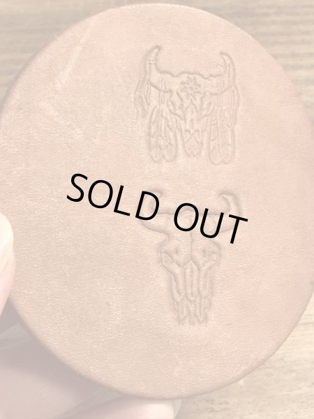 70’s〜頃のレザーのヴィンテージコースター