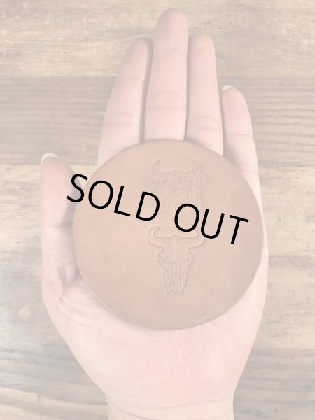 70年代〜頃のバッファロースカルが描かれたビンテージコースター